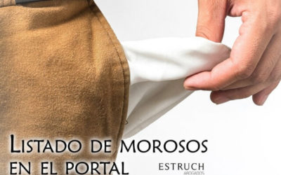 ¿Es legal mostrar un listado de morosos en el portal?